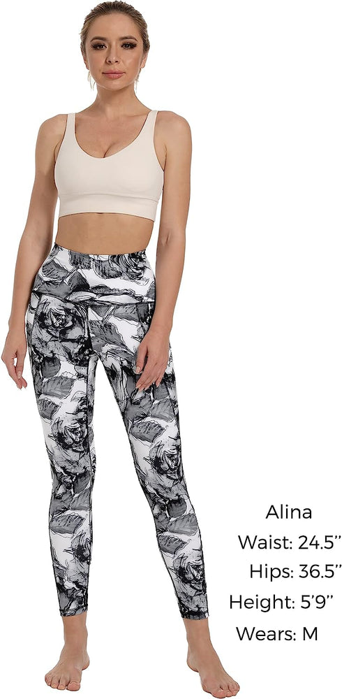 Women High Waisted Stretchy Leggings with Pockets Buttery Soft Workout Yoga Pants